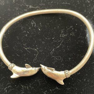 Sterling silver dolphin bracelet